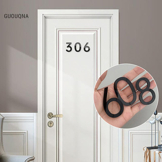 Miếng dán số 0-9 hiện đại guouqna 3d trang trí cửa phòng khách sạn