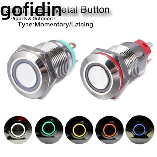 gofidin Nhấn ON/OFF Bằng Kim Loại Chống Thấm Nước 3V 5V 9V 12V 24V 110V 220V