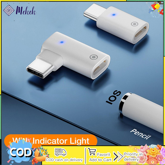 Dây Cáp Sạc Nối Dài Với Đèn Báo Tương Thích Với Bút Stylus Pencil 1st Generation