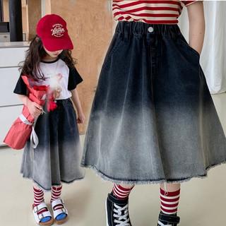 Váy Denim bé gái Váy trẻ em Váy công chúa bé gái Váy Midi Denim