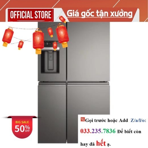 Tủ lạnh Electrolux inverter 607 lít EQE6879A-B <new
