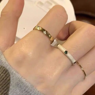 Bộ nhẫn tráng men Pháp Nhẫn thiết kế thanh lịch dành cho nữ
