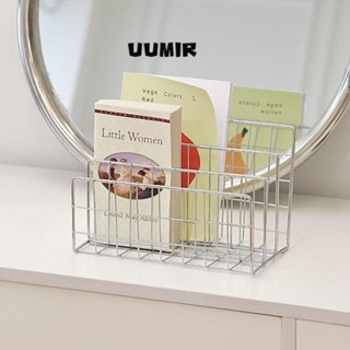 UUMIR 1 Chiếc Giá Sách Sắt, Giỏ Sách Kệ Sách, Tạp Chí Ba Tầng Tổ Chức Kho Đựng Báo Rỗng