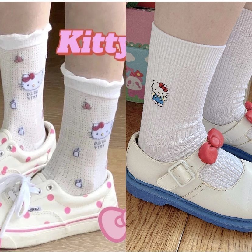 Tất dài thoáng khí Hello Kitty dễ thương