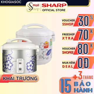 Nồi cơm điện 1.8 lít sharp chính hãng sản xuất thái lan, có khay hứng nước ks-n181etv "sl" - sshop official