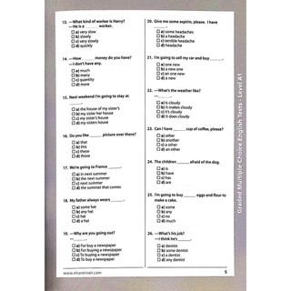 Sách English Tests Level A1