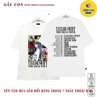 Áo thun Áo Thun Cotton Tay Ngắn Cổ Tròn Dáng Rộng In Hình Taylor Swift Phong Cách Thời Trang