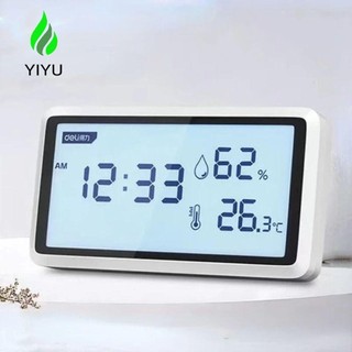 YIYU Máy đo độ ẩm, Máy đo độ ẩm kỹ thuật số ABS màu trắng, Đồng hồ để bàn Nhiệt kế điện tử Mini có độ chính xác cao tại nhà