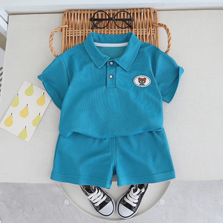  Mùa Hè Mới Bé Trai Bộ Quần Áo Trẻ Em Bé Gái Quần Áo Trẻ Em Cotoon Áo Thun Quần Short Hoạt Hình Gấu Tập Đi Theo Dõi Thường Ngày 