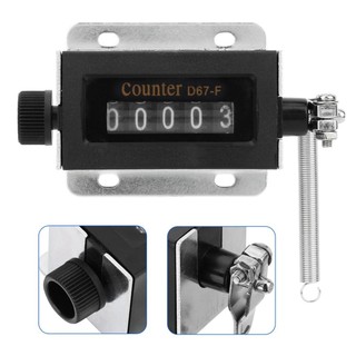 Máy đếm số cơ D67F 5 học có thể đặt lại bằng tay Bộ đếm hành trình kéo
