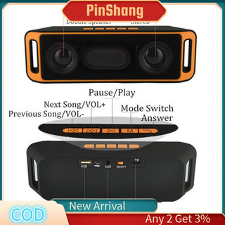 Pinshang loa bluetooth không dây usb flash đài fm stereo máy nghe nhạc mp3 hỗ trợ thẻ tf