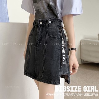 chân váy denim nữ chân váy jeans bò nữ Bigsize chân váy nữ ngắn lưng cao cạp cao chữ a mùa hè Phong cách Hàn Quốc Thời Trang tiểu thư cá tính xinh đẹp cho người mập béo