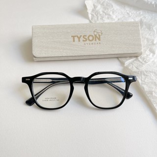Gọng kính cận đa giác TYSON gọng nhựa lõi kim loại kính mắt thời trang nam nữ lắp tròng kèm hộp khăn 6836