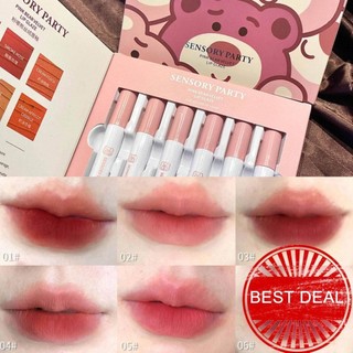 Bộ son môi nhung 6 màu matte mist sắc tố cao dính bùn chống cốc lip h0x5