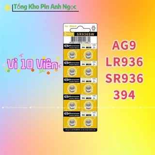 Vỉ 10 viên pin cúc áo ag9 / lr936 / sr936sw / 394a / 394 / l936f