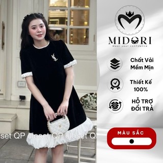 Váy Bầu Babydoll công sở siêu xinh đi tiệc dáng dài đẹp thời trang cao cấp MIDORI