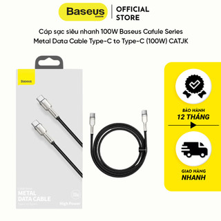 Cáp sạc siêu nhanh 100w baseus cafule series metal data cable type-c to type-c catjk