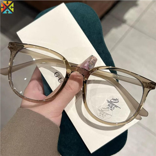 2024 Mới Retro Siêu Nhẹ Kính Chống Ánh Sáng Xanh Kính Phẳng Nữ Thời Trang Tinh Tế Thường Ngày