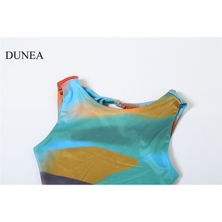 Đầm hở lưng không tay cổ tròn DUNEA Gradient