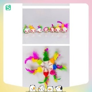 Chuột lông vũ đồ chơi cho mèo🐹