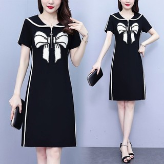 Đầm In Hình Nữ Mùa Hè Phong Cách Hàn Quốc Size Lớn Slim-Fit Thanh Lịch Dây Kéo Đầm
