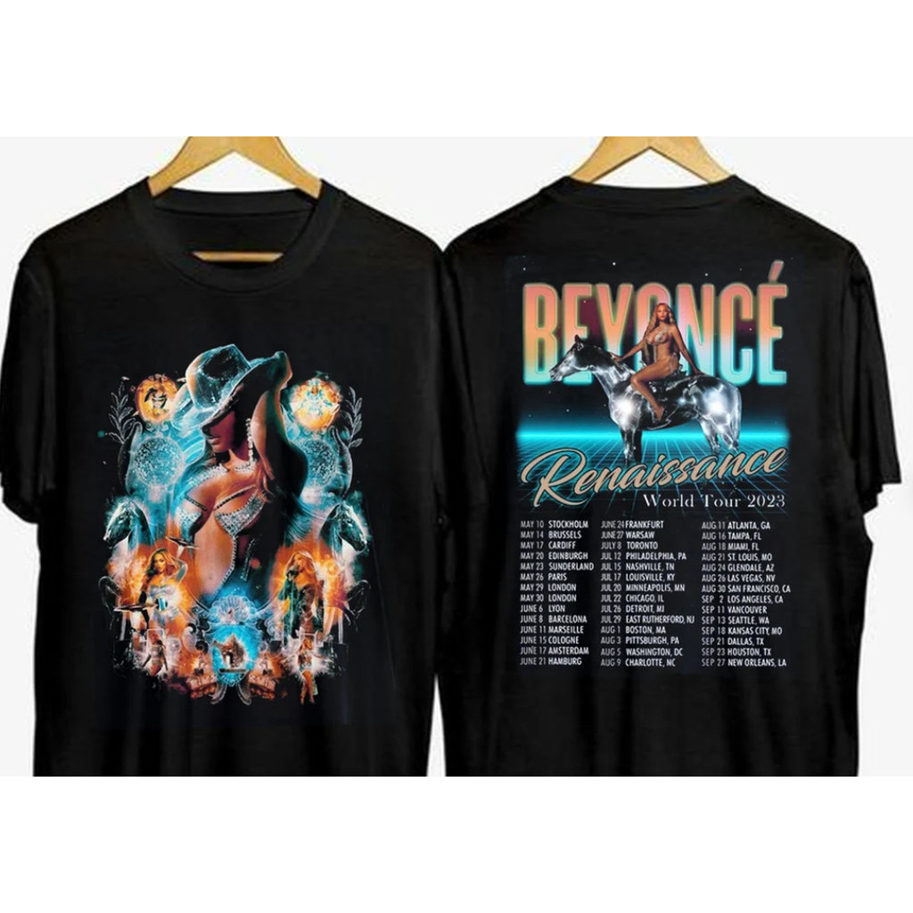 2024 bánh quế cho bạn bè Áo thun Beyonce Renaissance World Tour, Album mới Double Sides xs-3xl