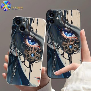 Ốp Điện Thoại Iphone Mặt nạ Mắt Xanh 0012 Tương Thích iphone11promax Vỏ Điện Thoại 13 15 Ốp Điện Thoại Chống Sốc Niche Art Vỏ Bảo Vệ I0AA