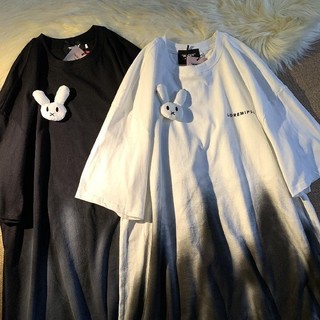 Áo thun nữ cổ tròn Gradient in hình Plus Size