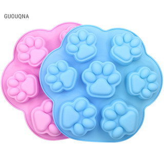 Guouqna Khuôn Silicon Đáng Yêu Paw Ice Cube Xà Phòng Fondant Trang Trí Hình Silikon Khuôn GUOUqna