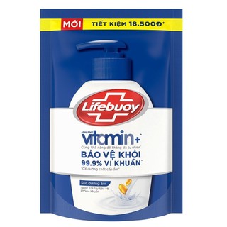 Nước rửa tay lifebuoy 400g túi xanh chăm sóc da (Mẫu mới)