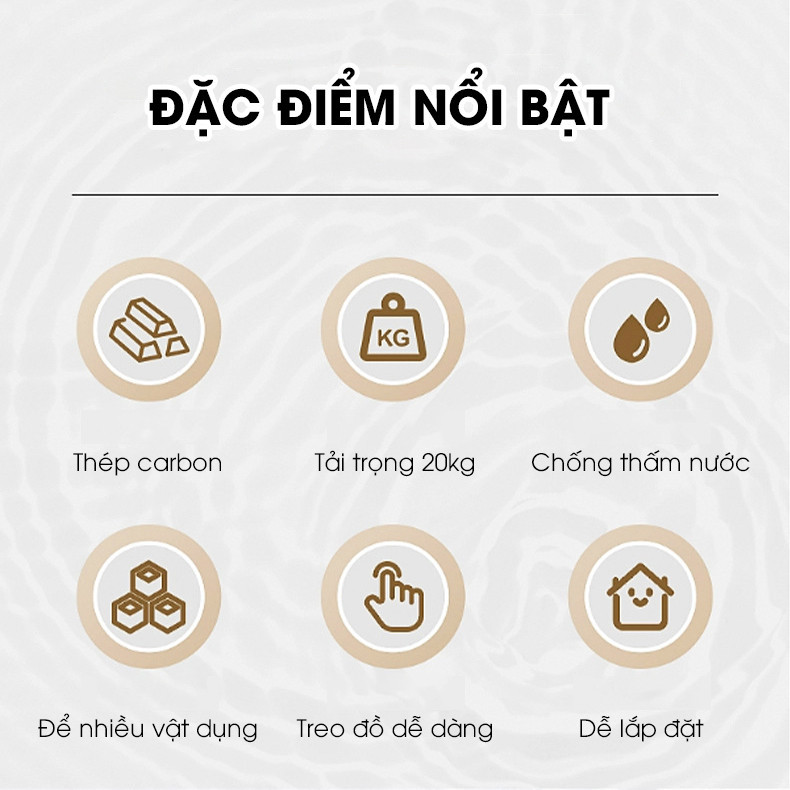 Kệ để đồ rửa chén, nước rửa chén bát, giẻ lau để bồn rửa LH-2345 thép carbon sơn nhiệt chống rỉ sét