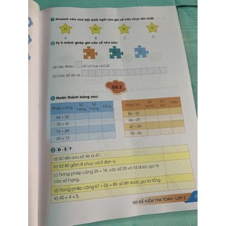Sách - 100 đề kiểm tra Toán lớp 2