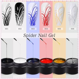 Dụng cụ làm móng 6 màu móng tay nghệ thuật nhện gel dụng cụ làm móng dây nhện gel phụ kiện làm móng 5ml nhện gel móng tay dây vẽ gel togo