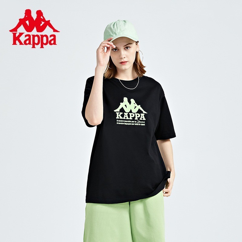 Kappa Kappa Tay Ngắn Mùa Hè Phong Cách Mới Nam Thể Thao Cổ Tròn Nửa Tay Áo Thun Thoáng Khí 0127