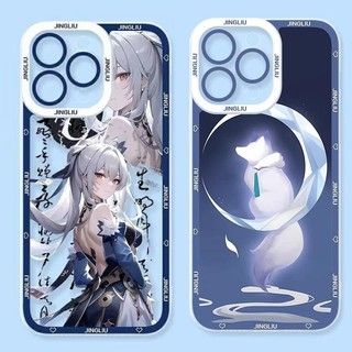Ốp Lưng Cho Realme 5 5S 5i 6i 6 3 Pro 9 10 Pro Plus 8 5G 8i 7i 9i Vỏ Honkai Star Rail Jingliu Mềm Trong Suốt Silicon Chống Sốc Bảo Vệ Ống Kính TPU Vuông Siêu Mỏng