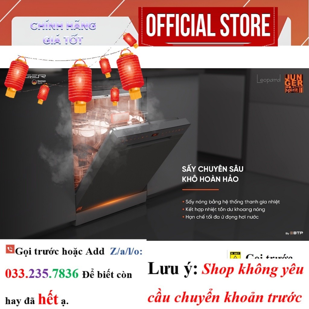 |New| [HÀNG CHÍNH HÃNG] MÁY RỬA BÁT JUNGER DWJ-143