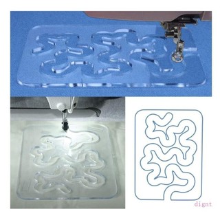Dy Quilting Mẫu Thước May Maching Acrylic Trong Suốt Quilting Mẫu Đơn Giản Meander Quilting Thiết Kế Đơn Giản