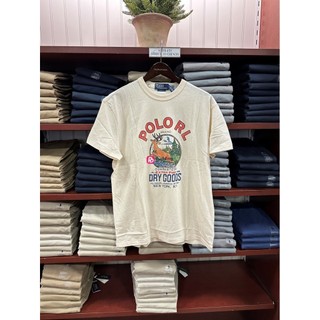 Áo thun nam tay ngắn cổ tròn in họa tiết Cotton thông thường RRL