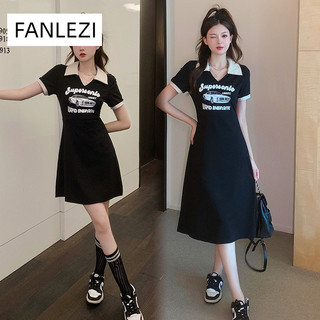  FANLEZI Chic váy nữ Đầm Body Cho thời váy Thể thao Hàn Phong Vintage Korean WLQ23B0464 7Z240217
