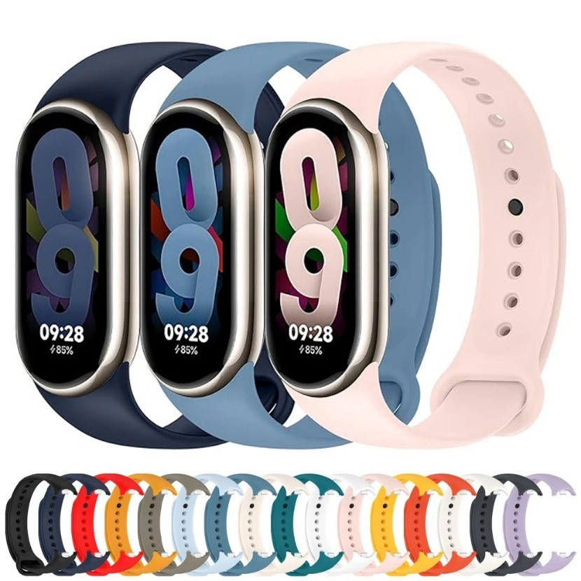 Dây Đeo Silicon Tương Thích Cho Xiaomi Mi Band 10 9 8 NFC Mềm Thay Thế Vòng Tay Cho Mi Band 10 Thể T