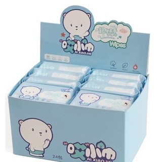 Khăn ướt mini hộp 24 gói nhỏ 192 miếng , không mùi người lớn và trẻ em đều sử dụng được