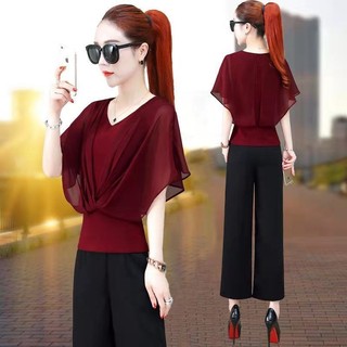 Bát Tay Áo Voan Nữ Áo Thun Nữ Tay Ngắn Mùa Hè Phong Cách Mới Mỏng Phong Cách Hẹp Eo Bao Bụng Phong Cách Mới Thời Trang Hàng Đầu Nữ 2HML