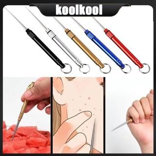 Kool Kim Loại Túi Tăm Thép Không Gỉ Răng Chọn Trái Cây Chọn Móc Khóa Tăm