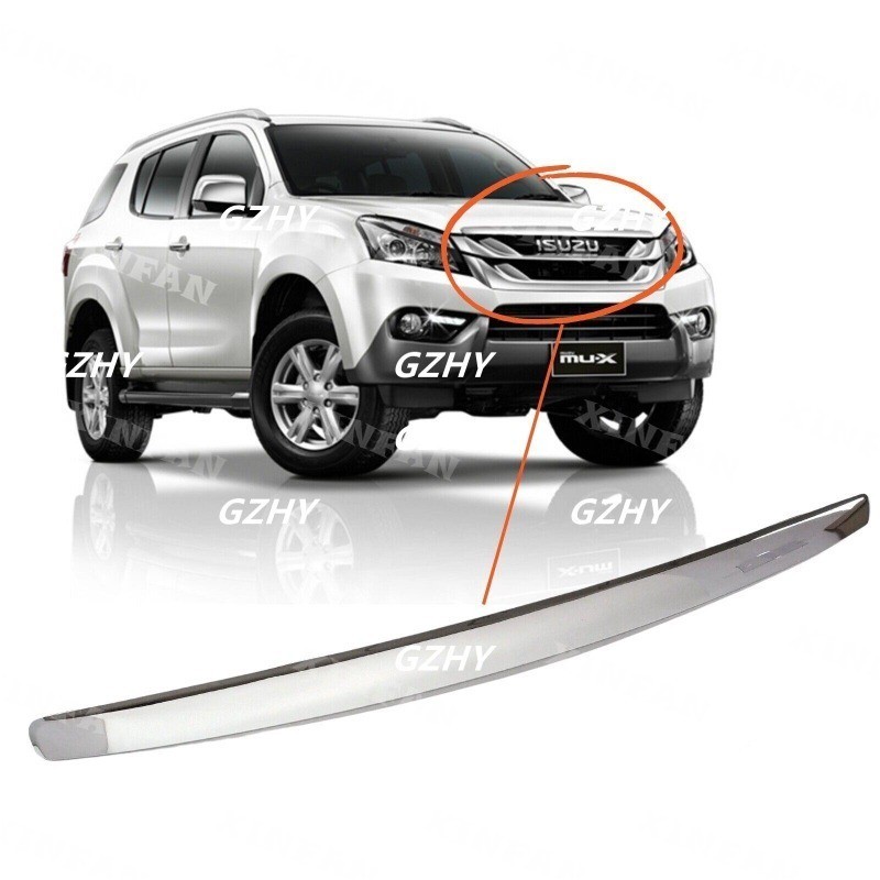 Xinfan Auto Front Bumper Grille Chrome hood Moulding cho isuzu DMAX 2011 2012 2013 2014 2015 2016 MU