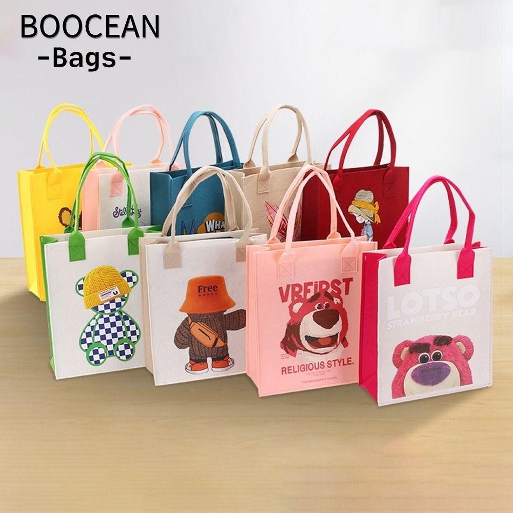 BOOCEAN Túi xách nỉ, Túi đựng điện thoại đa chức năng nhỏ, Ví đựng tiền xu di động dễ thương dành cho nữ