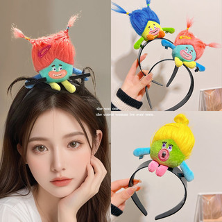 Sáng Tạo Búp Bê Xấu Xí Rộng Vành Tóc Kẹp Sang Trọng Hoạt Hình Búp Bê Dopamine Băng Đô Cho Nữ Cô Gái