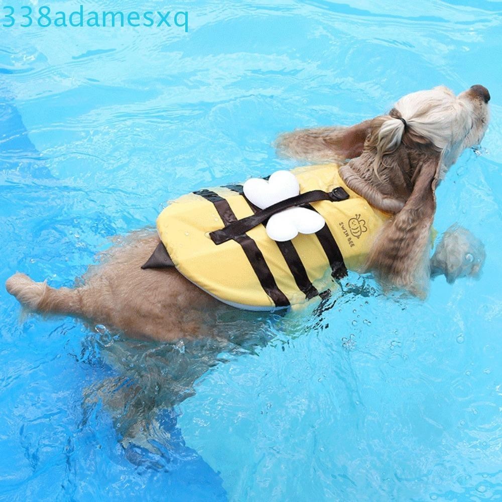 Adamesxqb Đồ bơi cho chó Little Bee, Áo khoác cứu sinh chó con chống t