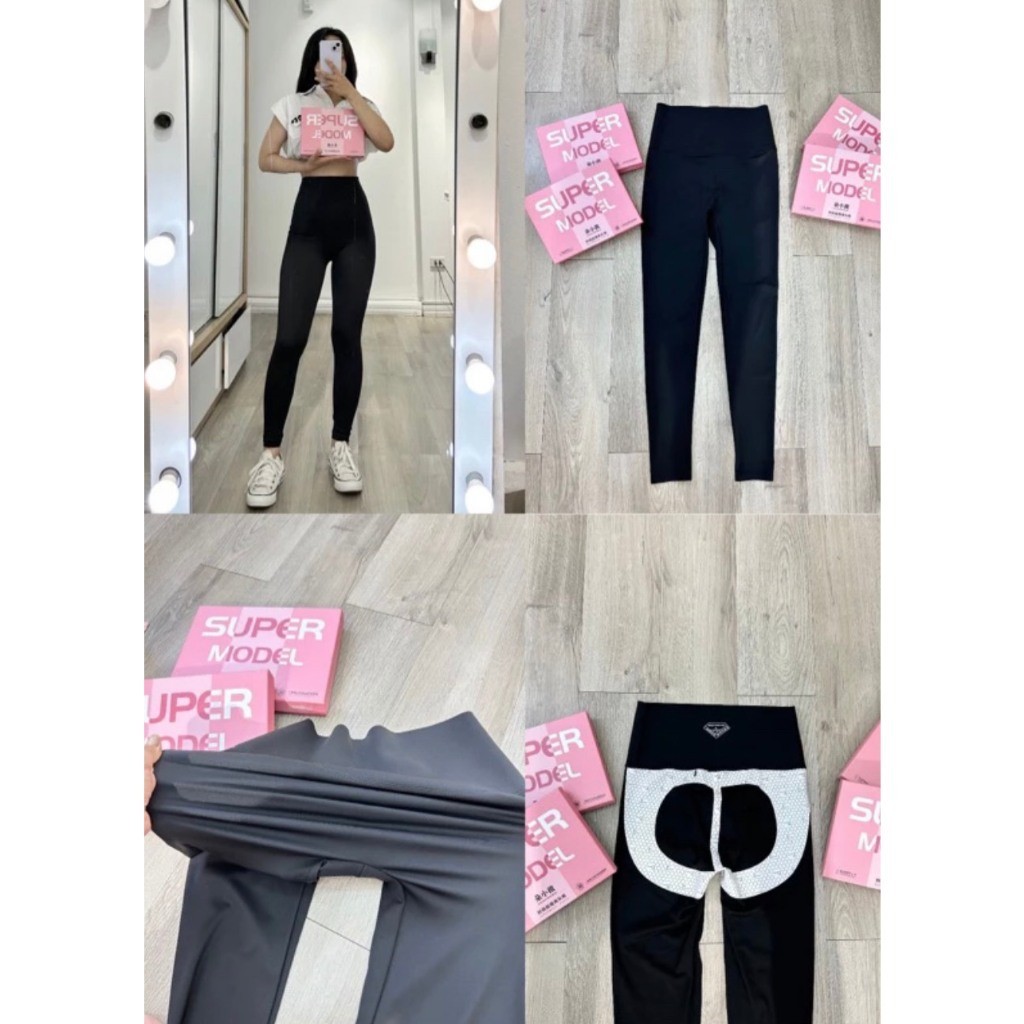 Quần legging đúc su co dãn 4 chiều 6.0 cạp cao tôn dáng (legging hồng)