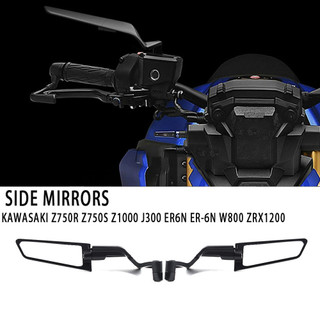 Dành Cho Kawasaki Z750R Z750S Z1000 J300 ER6N ER-6N W800 ZRX1200 Đa Năng Xe Máy Gương Gió Cánh Bên Chiếu Hậu Đảo Chiều Gương