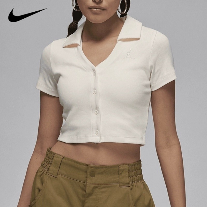 Áo Sơ Mi Polo Ngắn Tay Nữ Nike Slim Cotton Thêu Chính Hãng 100%